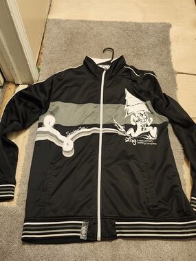 LRG Black & Gray Graphic Zip Track Jacket